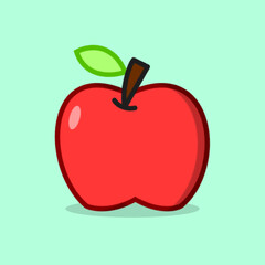 red apple vector illustration