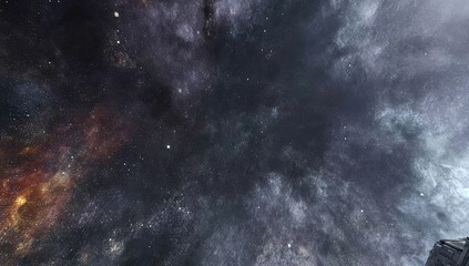 Deep space nebulae, swirling cosmic clouds