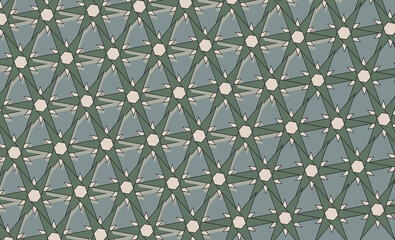 Geometric Star Pattern Abstract Design with Interlocking Shapes and Muted Colors