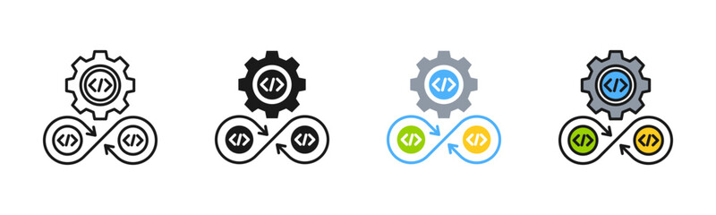 Pipeline Icon Pack In Multiple Styles