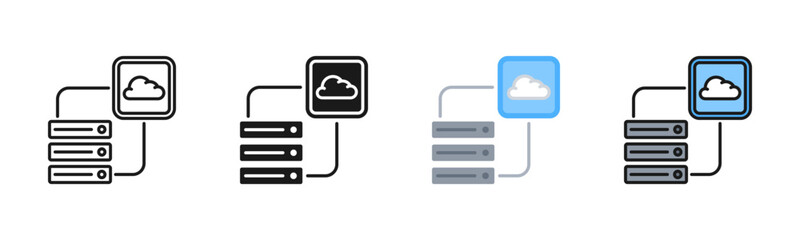 Cloud Icon Pack In Multiple Styles