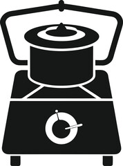 Portable Stove Silhouette Design