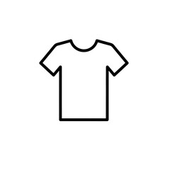 - T-shirt icon. Simple flat, outline, solid style. Tee symbol, linear style sign for mobile concept and web design. Glyph, line vector illustration isolated on white background. EPS 10. (4)