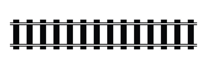 Railway train track vector route. rail pattern curve railroad path icon. vector illustration. eps 10 .