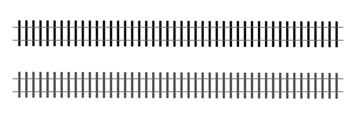 Railway train track vector route. rail pattern curve railroad path icon. vector illustration. eps 10 .