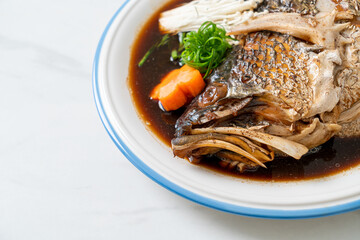 Boiled Fish Head with Soy Sauce