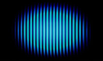 Abstract blue light streaks forming an oval shape