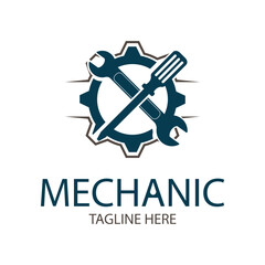mechanic logo design suitable for repair services