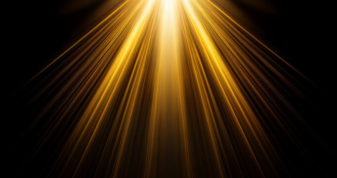 Overlays, overlay, light transition, effects sunlight, lens flare, lights leaks. High-quality stock image of sunrays effects, yellow flare glow isolated on black background for design. Generative AI 
