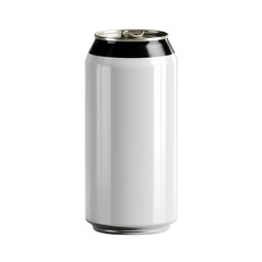 Plain White Beverage Can with Metal Lid Suitable for Custom Designs and Branding Opportunities