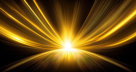 Overlays, overlay, light transition, effects sunlight, lens flare, lights leaks. High-quality stock image of sunrays, yellow flare glow isolated on black background for design. Generative AI 