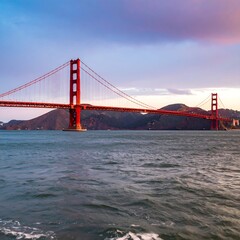 Obraz premium Golden Gate Bridge at sunset
