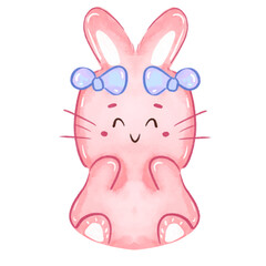 Cute rabbit love illustrartion
