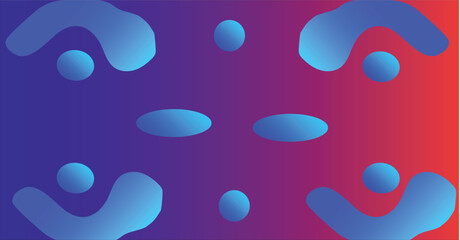Abstract blue shapes on a gradient background