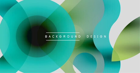Abstract fluid shapes overlap. Teal, yellow, green hues blend. Modern design element for backgrounds, presentations. Minimalist aesthetic.