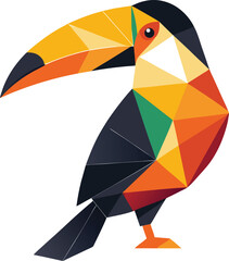 Toucan Silhouette Geometric Style