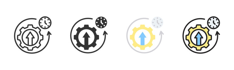 Efficiency Icon Pack In Multiple Styles