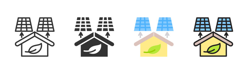 Green House Icon Pack In Multiple Styles