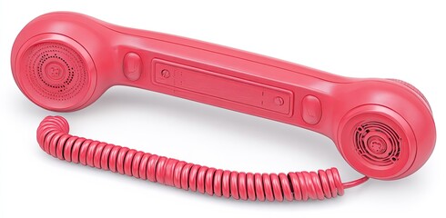 Red corded handset phone