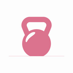 A clean, stylized pink kettlebell depicted on a minimalistic background, representing an artistic take on fitness and the importance of staying active in life.