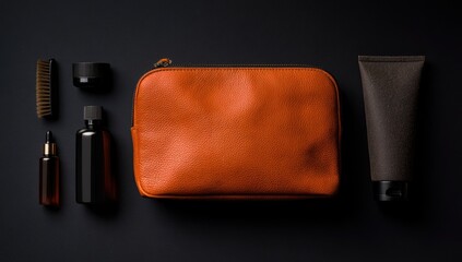 Flatlay of grooming supplies