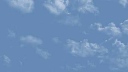 Clouds in the blue sky. nature halftone illustration background.