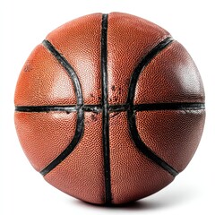 Close-up of a worn basketball