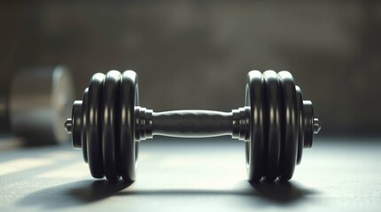 Gym dumbbell with fitness, and workout.