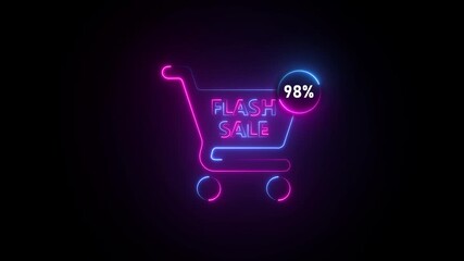 Neon Shopping Cart Flash Sale 98 Percent Discount image