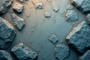 Realistic Grey Wall with rocky texture Background