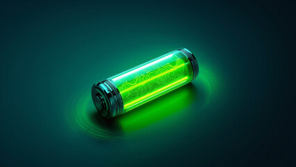 Futuristic Digital Battery Cell with Circuit Design