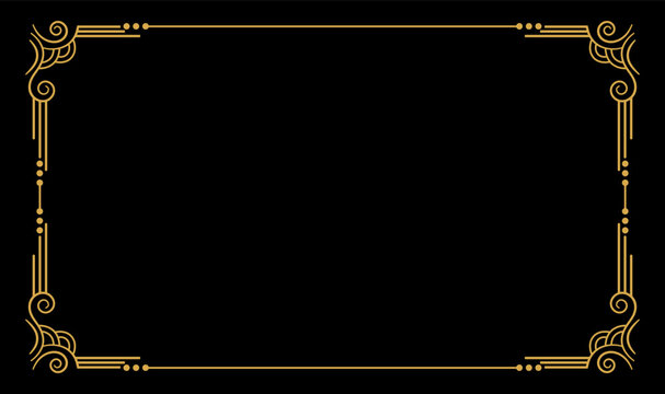 vintage and classic golden floral frame for a royal decoration