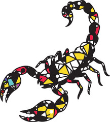colorful scorpio sign