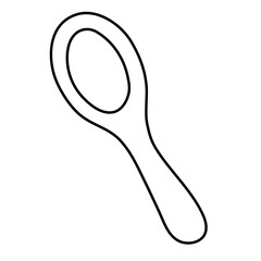 Serving Spoon Outline Illustration
