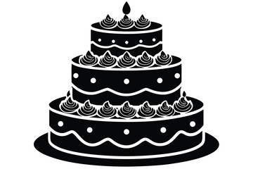 wedding cake vector art