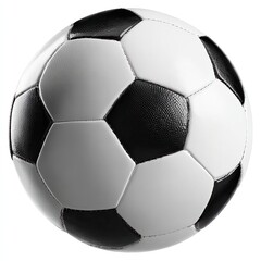 Black and white soccer ball, perfectly round