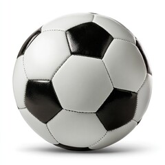 Round soccer ball, black and white panels (1)