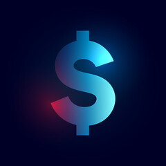 american money dollar icon for digital transaction