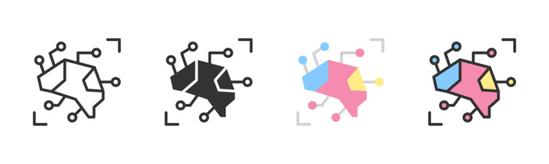 Artificial Inteligence Icon Pack In Multiple Styles