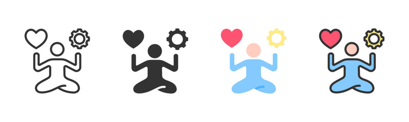 Stress Management Icon Pack In Multiple Styles