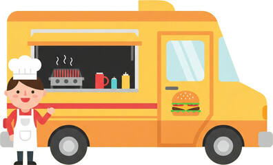 Colorful food truck