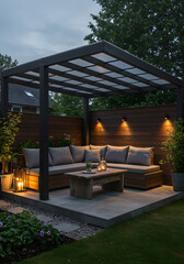 Cozy Evening Patio Relaxation Garden Oasis Outdoor Living Space