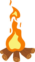 Fototapeta premium Campfire Camping Illustration