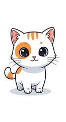 Obraz premium Cute Cartoon Cat Illustration.