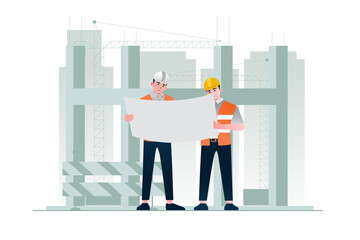 Construction Engineer Concept Illustration 