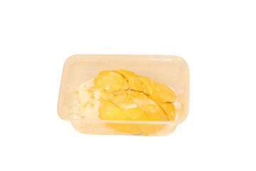 Tropical Durian Fruit in Retail Container Isolated on White PNG