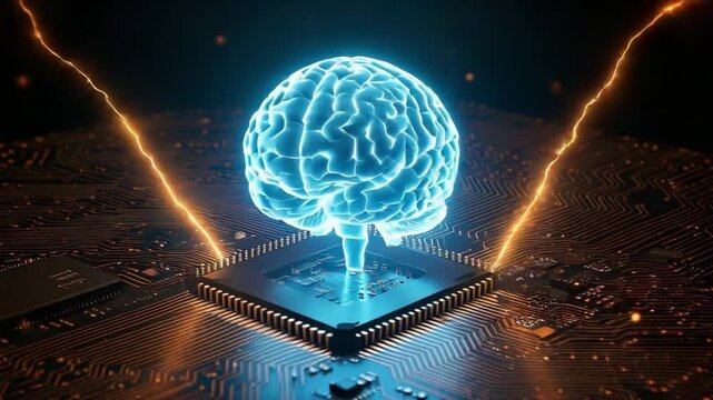 analyzing electrical power artificial intelligence brain on computer chip