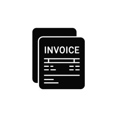 Silhouette of an invoice document for financial transactions and billing