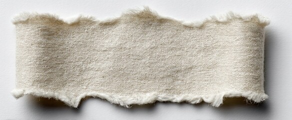 Ripped off piece of cream-colored paper, with uneven edges