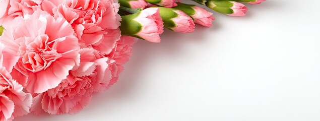 Delicate Pink Carnations Cluster Arranged